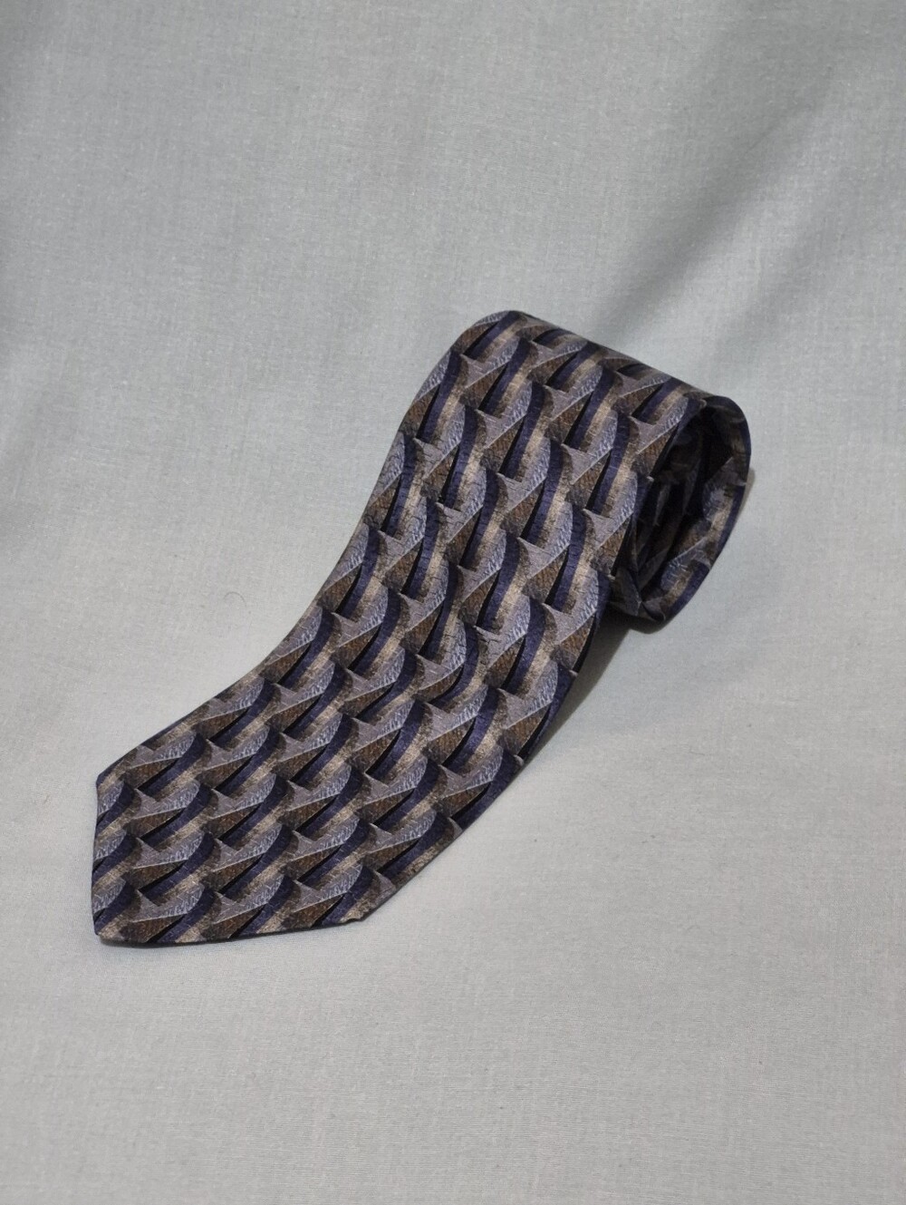 Christian Dior Beige and Black Silk Men's Tie